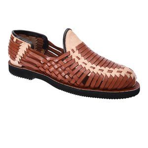 Men's Handmade Quality Leather Mexican Slip-On Huarache Closed-Toe Sandals 1415